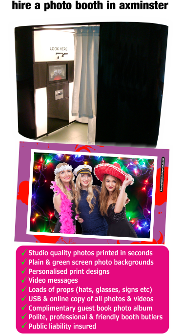 Axminster Photobooth & Photo Booth Hire, Axminster, Devon
